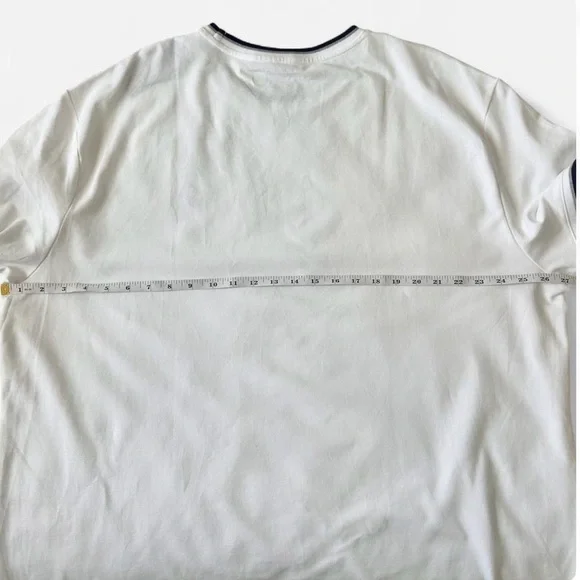 Polo Ralph Lauren T Shirt XXL White Navy Trim Logo Tee Preppy Minimalist NWT - Picture 5 of 6